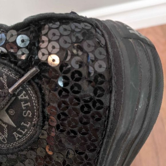 Sequin Sparkly Back Converse High Tops - Picture 7 of 9